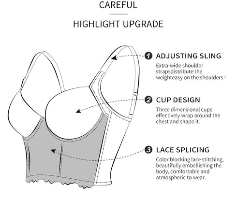 Lace Bralette for Women V Neck Bustier Tops with Underwired Racerback Crop Top