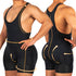 Men's Shapewear Bodysuit Full Body Shaper Tummy Control Compression Slimming Suit Breathable Removable Pads