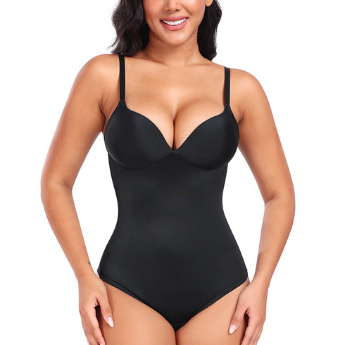 Shapewear Bodysuits for Women Thong Body Suit Deep V Neck Top Body Shaper