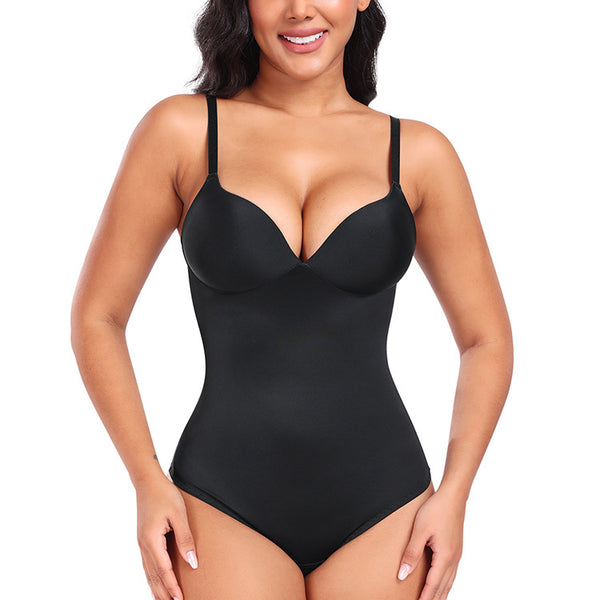 Shapewear Bodysuits for Women Thong Body Suit Deep V Neck Top Body Shaper