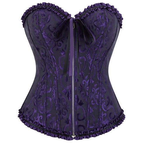 Women's Corset Bustier Top Sexy Lingerie Sets Black Red Overbust