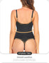 Shapewear for Women V Neck Lace Stitching Bodysuit One Piece Thong Body Shaper Top