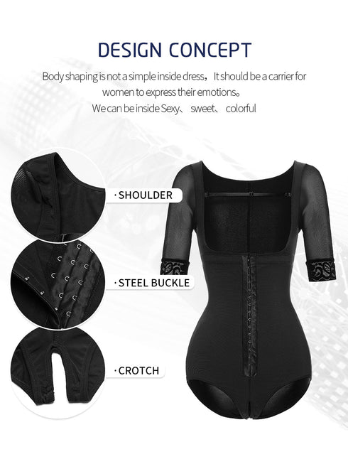 Plus Size Fajas Colombianas Moldeadoras High Compression Tummy Control Shapewear