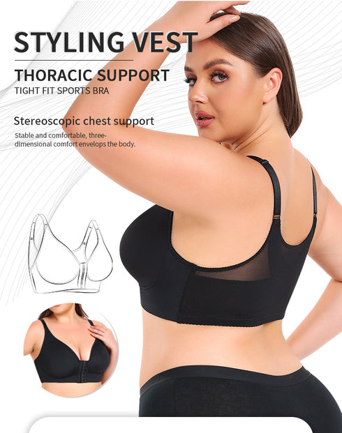Front Closure Bras for Older Women Post-Surgery Wireless Bra No Underwire