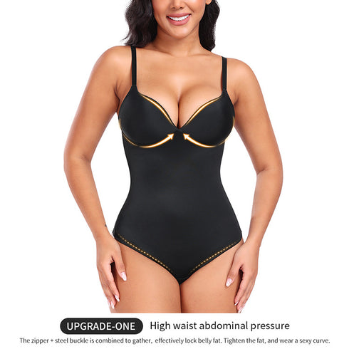 Shapewear Bodysuits for Women Thong Body Suit Deep V Neck Top Body Shaper