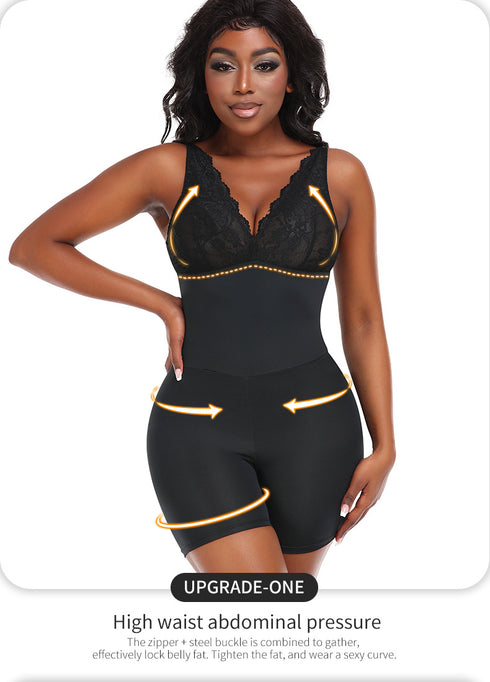 Women's Shapewear Plus Size Full Body Shaper Butt Lifter Thigh Slimmer Post Surgery Bodysuit