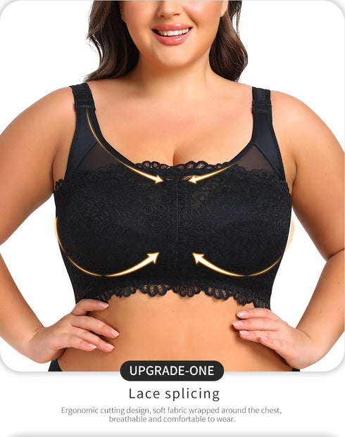 Push Up Bras for Women Lace Underwire Add One Cup Bra with Support Smoothing Bra