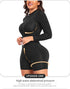 Women Long Sleeve Workout Jumpsuit Romper Bottom Shorts Bodysuit Bodycon One Piece