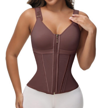 Waist Trainer for Women Tummy Control Sport Workout Body Shaper Vest Zipper and Hooks