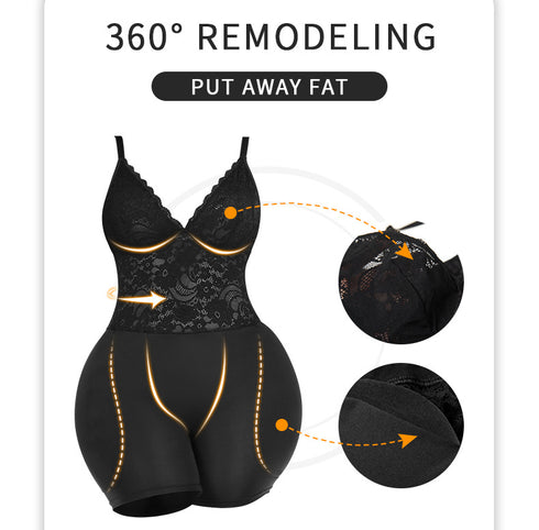 Women's Tummy Control Shapewear Plus Size Full Body Shaper Butt Lifter Thigh Slimmer Bodysuit