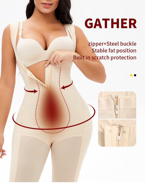 Women's Bodysuit Butt Lifter Shapewear Tummy Control Body Shaper Leotards Jumpsuit Zipper