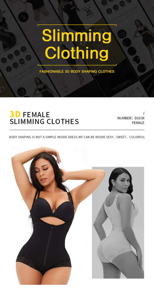 Fajas Colombianas Shapewear for Women Postpartum Tummy Control Body Shaper Butt Lifter Bodysuit