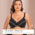 Women's Lace Underwire Support Minimizer Bras Back Smoothing Classic Push Up Bra