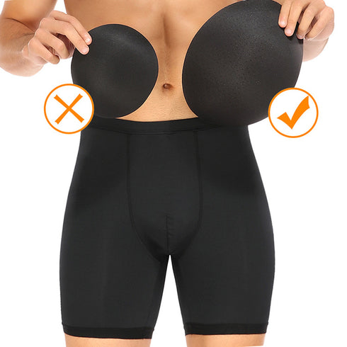 Men Compression Butt Lifter Enlarge Boxer Briefs Underwear Removable Pad Butt Enhancing