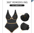 Shapewear for Women V Neck Lace Stitching Bodysuit One Piece Thong Body Shaper Top