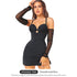 Plus Size Bodycon Mini Dress for Women with Built-in Bra Open Back Lace Trim Dress Clubwear