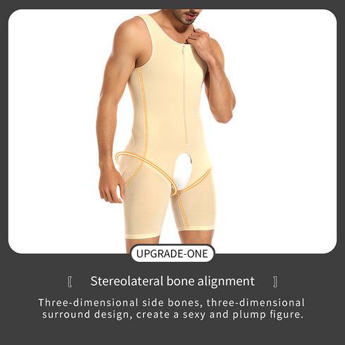 Men's Butt Booster Tummy Control Sleeveless Full Body Shaper Shapewear