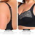 Women's Plus Size Unlined Underwire Lace Bra with Cushion Straps
