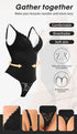 Shapewear for Women Deep V Neck Lace Bodysuit Shaper Tank Top with Built in Bra