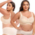 Women's Plus Size Unlined Underwire Lace Bra with Cushion Straps