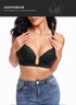 Women's Deep Plunge Bra Convertible Push up Low Cut Seamless Wireless Bra