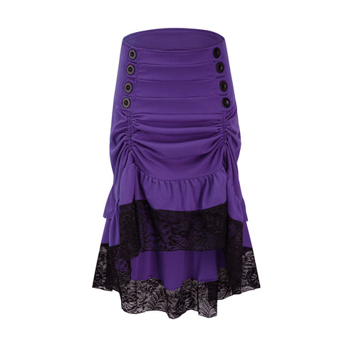 Classical Steampunk Gothic Lace Skirt For Corset