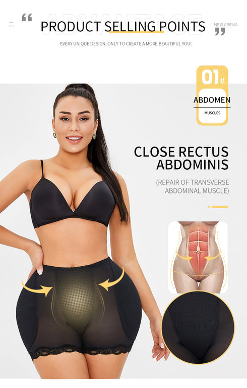 Women Shapewear with Butt Pads Hip Enhancer Padded Underwear Fake Butt Shaper Panties