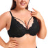 Minimizer Bras for Women Full Coverage Unlined Lace Sexy Plus Size Underwire Bra for Large Breasts
