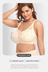 Women's Full Back Bras for Senior Lady with Scoliosis Comfortable Front Hook Posture Bra
