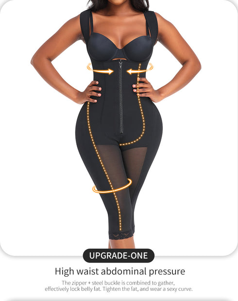 Women's Bodysuit Butt Lifter Shapewear Tummy Control Body Shaper Leotards Jumpsuit Zipper