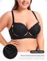 Women Full Coverage Support Bralette Adjustable Lace Bra Underwire Bra Plus Size