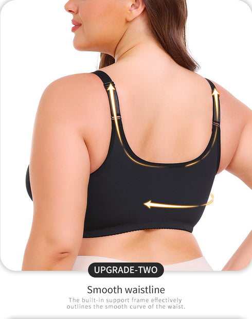 Bras for Women Plus Size Bras Full Coverage Wireless Bra Front Closure Bra