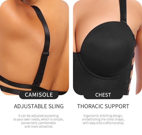 Push Up Bras for Women Top Bustier Padded Underwire Bra Add One Cup