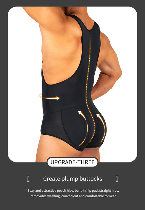 Men Body Shaper Slimming Vest Tight Tank Top Tummy Control Hide Compression Slimming Bust