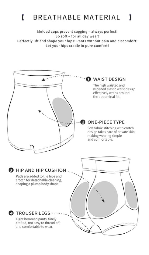 Breathable Shorts Butt Lifting Shapewear with Tummy Control Enhancing Booty Buttocks Panties