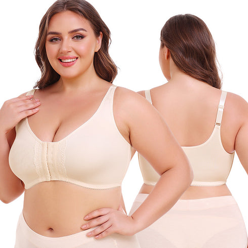 Bras for Women Plus Size Bras Full Coverage Wireless Bra Front Closure Bra