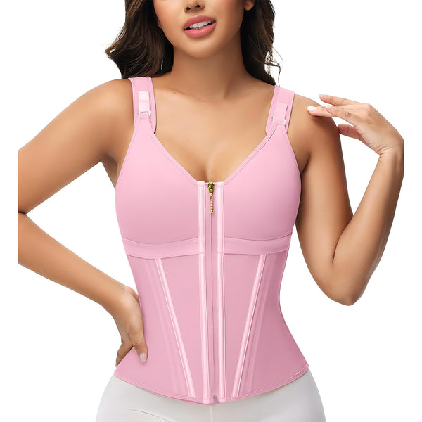 Waist Trainer for Women Tummy Control Sport Workout Body Shaper Vest Zipper and Hooks