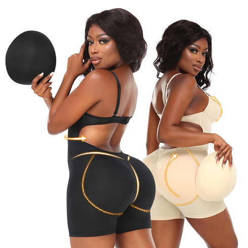 Colombian Girdles Bodysuit Women Tummy Control Butt Enhancer with Pads Backless Body Shaper