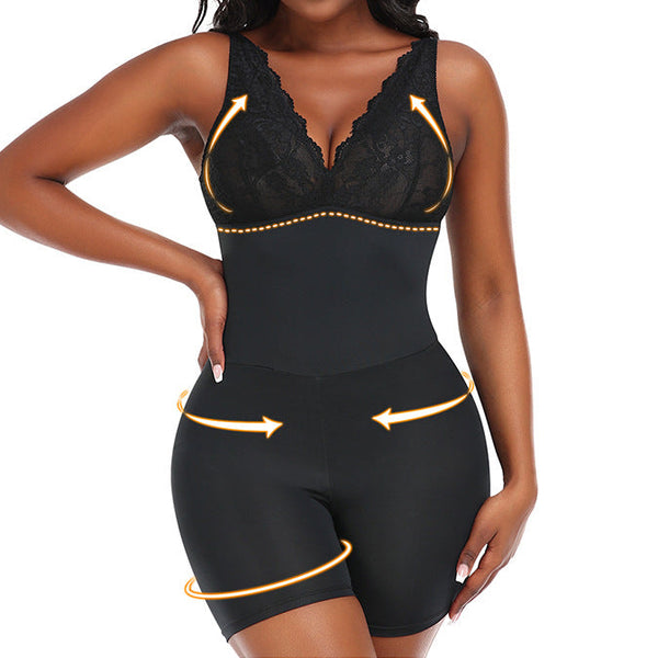 Women's Shapewear Plus Size Full Body Shaper Butt Lifter Thigh Slimmer Post Surgery Bodysuit