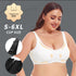 Plus Size Lace Bra Women's Full Coverage Unlined Underwire Bra for Heavy Breast