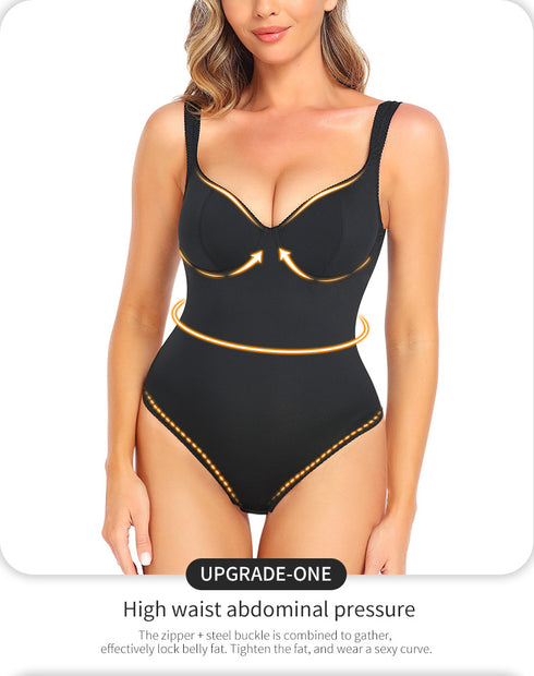Women's Shapewear Bodysuit Tummy Control Full Body Shaper Seamless Underwear