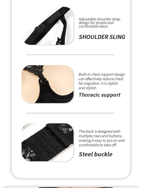 Sexy Lace Underwire Bras for Women Plus Size V Neck Push Up Support Tshirt Bras