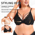 Minimizer Bras for Women Full Coverage Unlined Lace Sexy Plus Size Underwire Bra for Large Breasts
