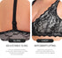 Women's Plus Size Front Closure Wireless Bralette Contrast Lace Scallop Trim Bras