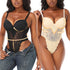 Shapewear for Women Backless Lace Bodysuit Thong Shaper Tank Top with Built-In Bra