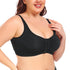 Plus Size Lace Bra Women's Full Coverage Unlined Underwire Bra for Heavy Breast