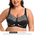 Women's Plus Size Unlined Underwire Lace Bra with Cushion Straps