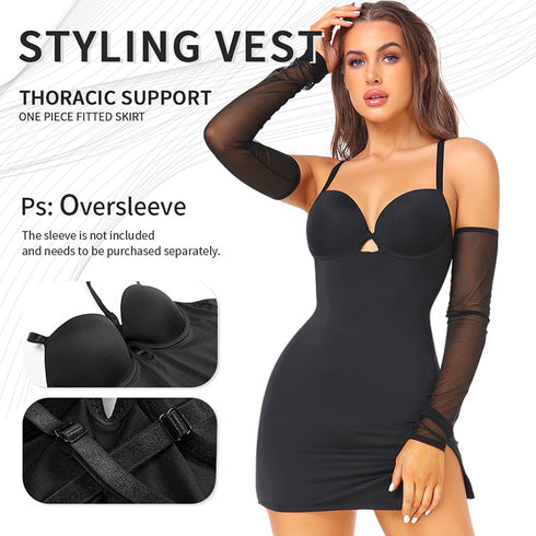Plus Size Bodycon Mini Dress for Women with Built-in Bra Open Back Lace Trim Dress Clubwear