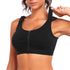Zip Front Closure Everyday Bra for Women Post Surgery with Adjustable Straps Wirefree