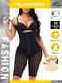 Womens Shapewear Tummy Control Zipper Body Shaper Bodysuit Butt Lift Shorts Knee Length